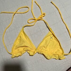 Yellow Triangle Bikini Top